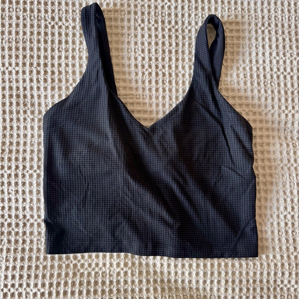 Women’s Lululemon black align crop tank - 8